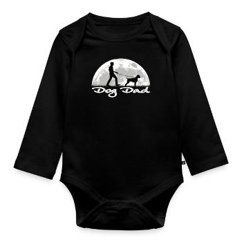 Dogs German Wirehaired Dog Owners - Organic Longsleeve Baby Bodysuit - black - Front