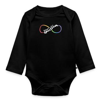 Chemises Autisme Femmes Maman Infinity Symbol L’autisme est - Body Bébé bio manches longues - noir - Devant