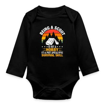 Ein Scout Zu Sein Ist Kein Hobby -Scout -Geschenk - Baby Bio-Langarm-Body - Schwarz - Vorne