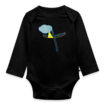 Hoffnung auf Sonne - Baby Bio-Langarm-Body - Schwarz - Vorne