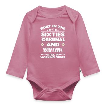Construit sixties original 50th birthday - Body Bébé bio manches longues - mauve - Devant