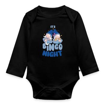 C’est bingo nuit bingo - Body Bébé bio manches longues - noir - Devant