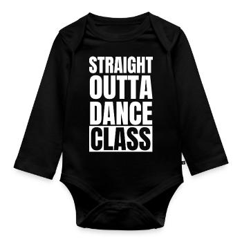 Dancing Dance Music - Baby Bio-Langarm-Body - Schwarz - Vorne