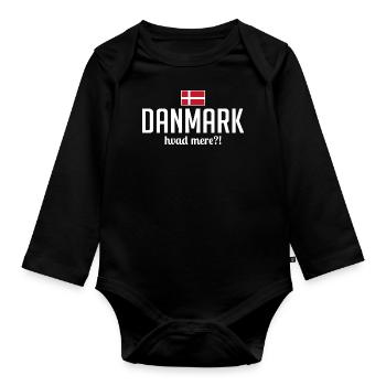 Danmark hvad simple dicton vacances Danemark - Body Bébé bio manches longues - noir - Devant