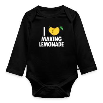 J’adore faire de la limonade Limonade Limonadenboss - Body Bébé bio manches longues - noir - Devant