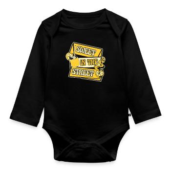 Sweet In The Street Lemonade Lemonade - Organic Longsleeve Baby Bodysuit - black - Front