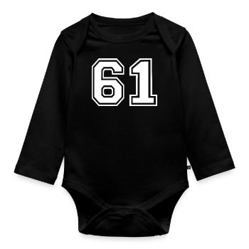 61 - Baby Bio-Langarm-Body - Schwarz - Vorne