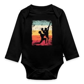 Ballet Dance Couple Ballerine Vintage - Body Bébé bio manches longues - noir - Devant
