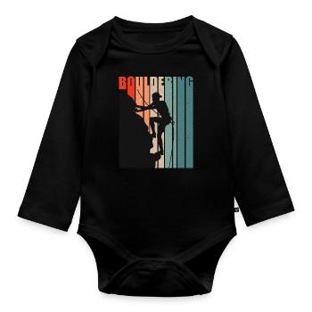 Indoor Climbing Bouldering Sport Climbing Climber - Baby Bio-Langarm-Body - Schwarz - Vorne
