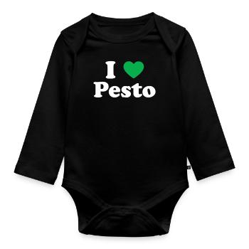 Pesto - Baby Bio-Langarm-Body - Schwarz - Vorne