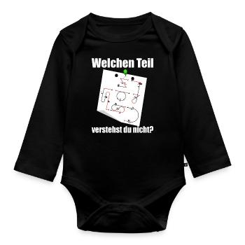 Kunstflug Aresti Figuren Rc Pilot - Baby Bio-Langarm-Body - Schwarz - Vorne