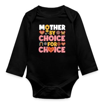 Mère féministe par choix pour - Body Bébé bio manches longues - noir - Devant
