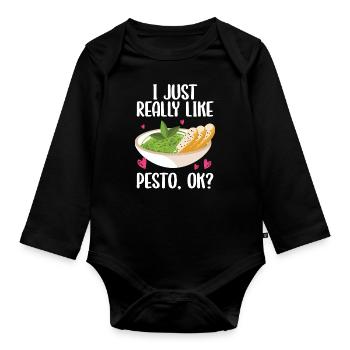 Parmesan - Baby Bio-Langarm-Body - Schwarz - Vorne