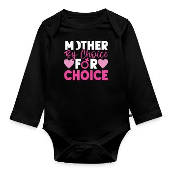 Mère féministe par choix pour - Body Bébé bio manches longues - noir - Devant