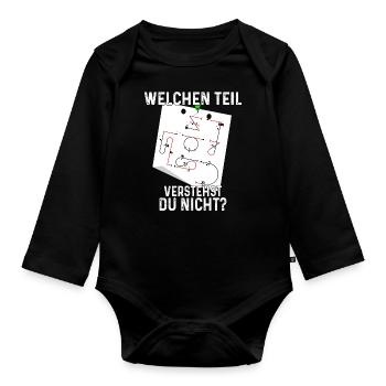 Kunstflug Aresti Figuren Rc Pilot - Baby Bio-Langarm-Body - Schwarz - Vorne