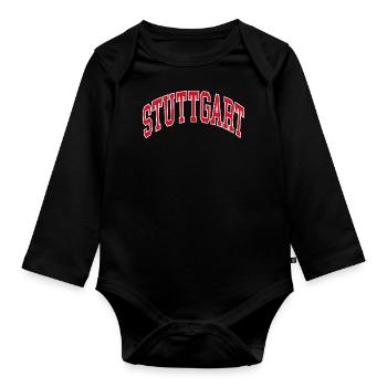 Stuttgart - Organic Longsleeve Baby Bodysuit - black - Front