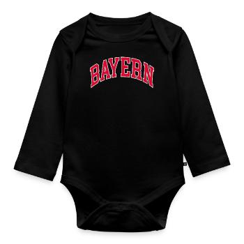 Bavaria - Organic Longsleeve Baby Bodysuit - black - Front
