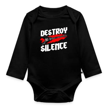 Musique Guitare Death Metal - Body Bébé bio manches longues - noir - Devant