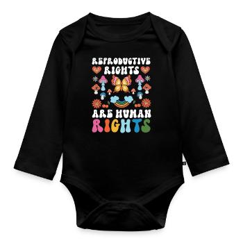 Feminist Reproductive Rights Are - Organic Longsleeve Baby Bodysuit - black - Front