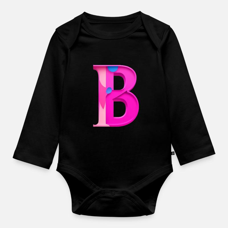 B - Body Bébé bio manches longues - noir