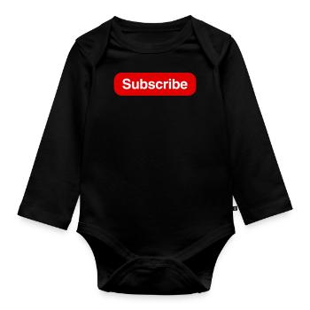 Subscribe - Baby Bio-Langarm-Body - Schwarz - Vorne