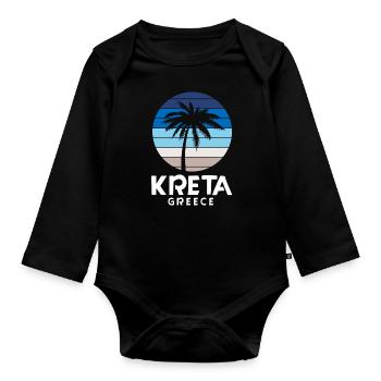 Kreta - Baby Bio-Langarm-Body - Schwarz - Vorne