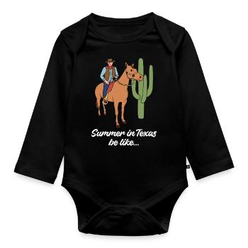 Texas Weather Summer Design pour les fiers Texans - Body Bébé bio manches longues - noir - Devant