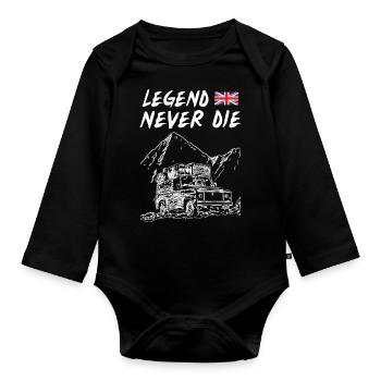 La légende de Landy ne meurt jamais - Body Bébé bio manches longues - noir - Devant