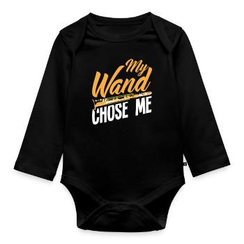 Clarinet Musical Instrument Musicians Clarinets - Organic Longsleeve Baby Bodysuit - black - Front