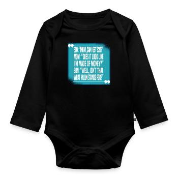 Maman Mère Drôle - Body Bébé bio manches longues - noir - Devant