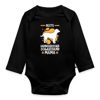Beste Hannoverscher Schweißhund Mama - Baby Bio-Langarm-Body - Schwarz - Vorne