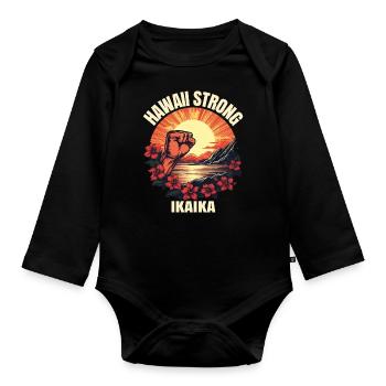 Maui Stark Ikaika Hawaii Stark - Baby Bio-Langarm-Body - Schwarz - Vorne