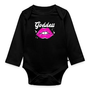 Feminismus Feministin - Baby Bio-Langarm-Body - Schwarz - Vorne