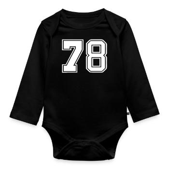 78 - Baby Bio-Langarm-Body - Schwarz - Vorne
