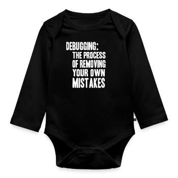 debugging process - Baby Bio-Langarm-Body - Schwarz - Vorne