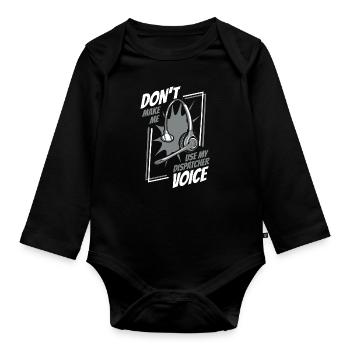 Emergency Call Control Center Operations Center Witzig - Organic Longsleeve Baby Bodysuit - black - Front
