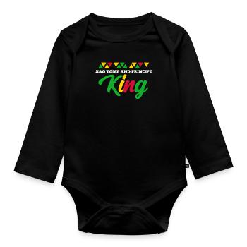 Sao Tome - Baby Bio-Langarm-Body - Schwarz - Vorne