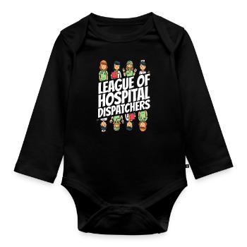 Emergency Call Control Center Operations Center Hospital - Organic Longsleeve Baby Bodysuit - black - Front