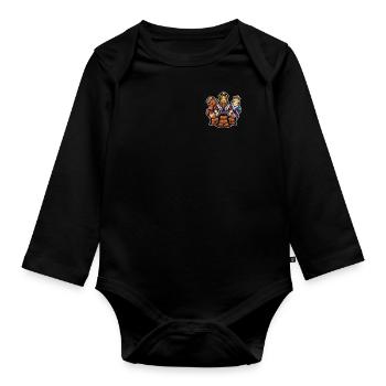 Chess Logo Emblem Queen Player Grandmaster Chess - Organic Longsleeve Baby Bodysuit - black - Front