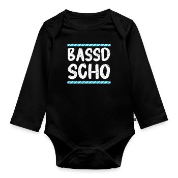 Freistaat Bayern Bayrisch - Baby Bio-Langarm-Body - Schwarz - Vorne
