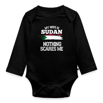 Sudan - Baby Bio-Langarm-Body - Schwarz - Vorne