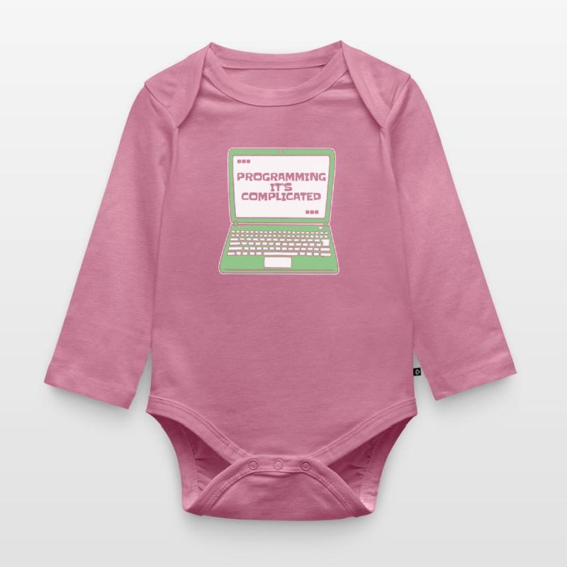 Programming It's Complicated Developer Coder Organic Longsleeve Baby Bodysuit