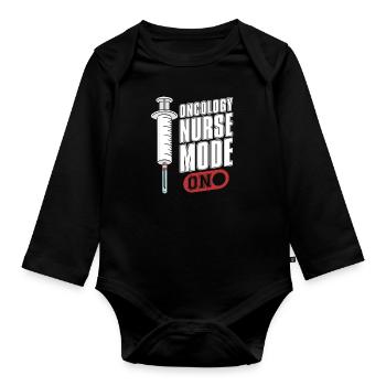 Nurse Mode On - Organic Longsleeve Baby Bodysuit - black - Front