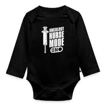 Nurse Mode On - Organic Longsleeve Baby Bodysuit - black - Front