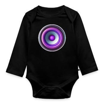 BOOMER SPEAKER - Organic Longsleeve Baby Bodysuit - black - Front