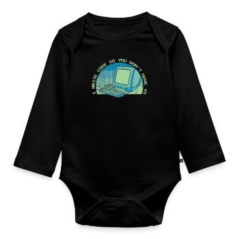 I Write Code So You Don't Have To Developer - Baby Bio-Langarm-Body - Schwarz - Vorne