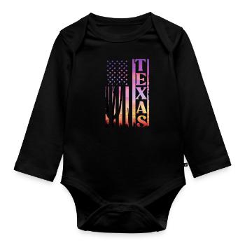Texas - Body Bébé bio manches longues - noir - Devant
