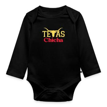 Texas Cadeau Huston Austin Dallas El Paso Rodeo - Body Bébé bio manches longues - noir - Devant
