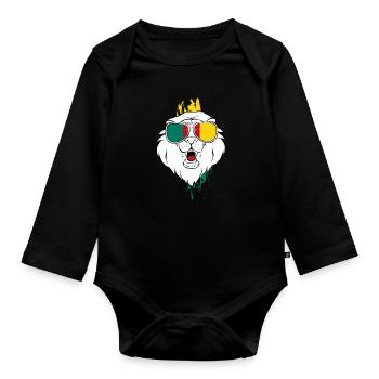 Cameroon - Organic Longsleeve Baby Bodysuit - black - Front