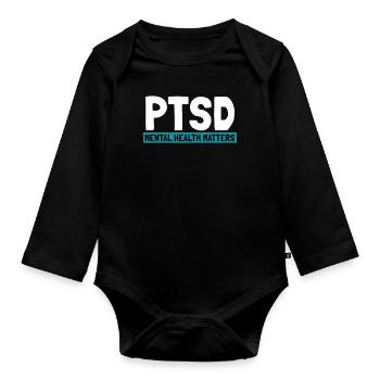 Psychologie Psychologue - Body Bébé bio manches longues - noir - Devant